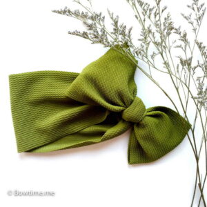 big bow headband olive