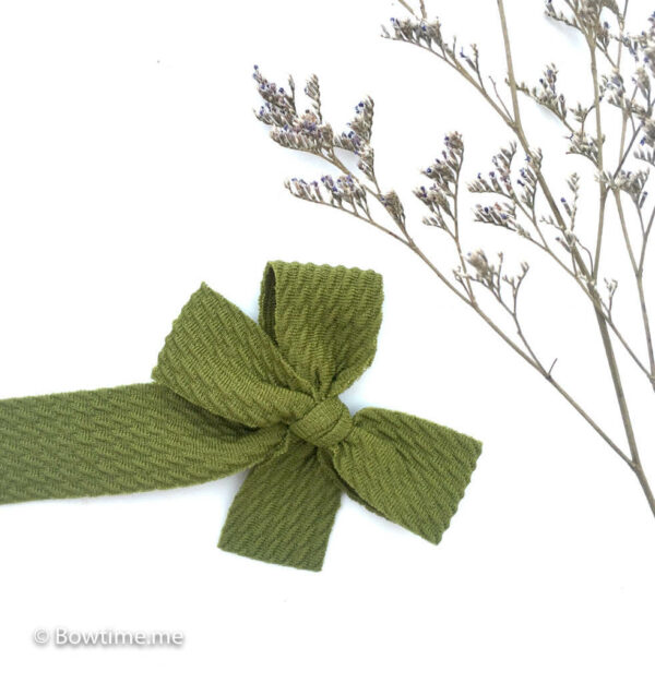 mini bow headband olive