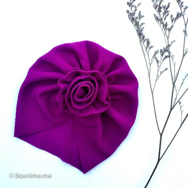 subtle blossom turban magenta