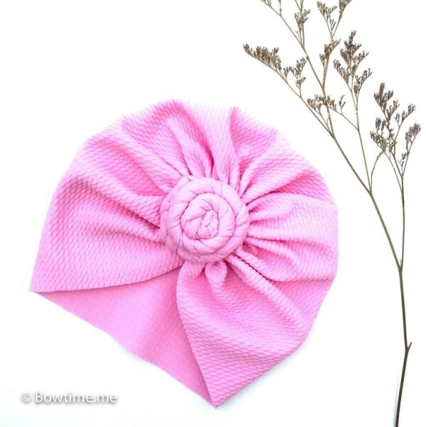 twisted turban baby pink