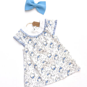 bowtime dainty dress blue