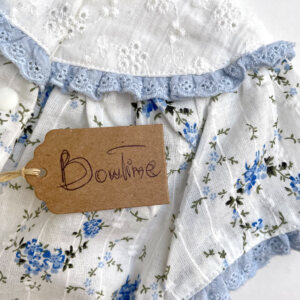 bowtime dainty dress blue details