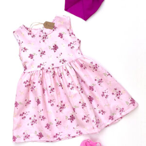 bowtime dainty dress pink details